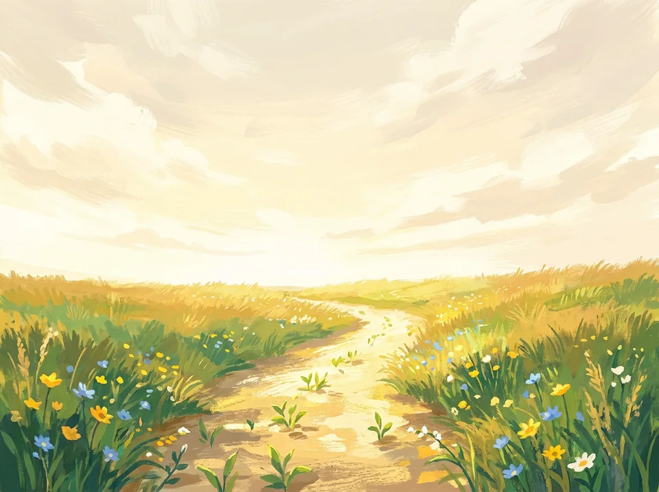 볕이 드는 들길 그림